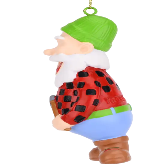 Lumberjack Santa with Xmas Tree Christmas Ornament {2}