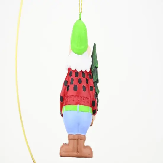 Lumberjack Santa with Xmas Tree Christmas Ornament {6}