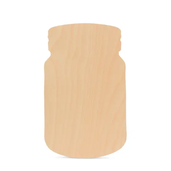 Wooden Mason Jar Cutout, Multiple Sizes Available, Unfinished Craft & DIY Rustic Decor | Woodpeckers {1}