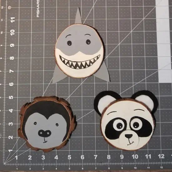 Ink and Trinket Kids Endangered Species Craft Kit, DIY Ornaments, Natural Wood {2}