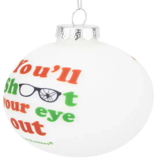 You'll Shoot Your Eye Out Glass Christmas Ornament {3}