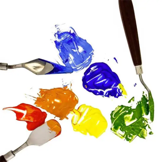 5Pcs Stainless Palette Knife Oil Painting Steel Spatula Mixing Scraper Set 3D Print Removal Tool Artist Knives {6}