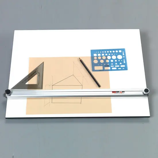 Pro-Draft Parallel Straightedge Board w/Easy-Fold Legs, White, 18" x 24" {1}