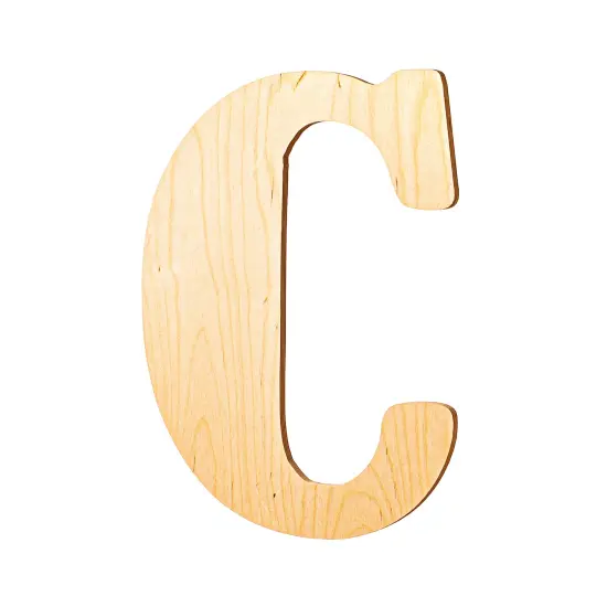 23 In. Letter C, Unfinished Vintage Wood Letter (C) {2}