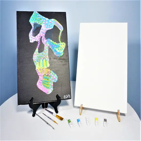Halloween Paint Kit - Eerie Nightmare Acrylic Painting Kit & Video Lesson, DIY Halloween Craft, Beginner Painting, Paint At Home {2}