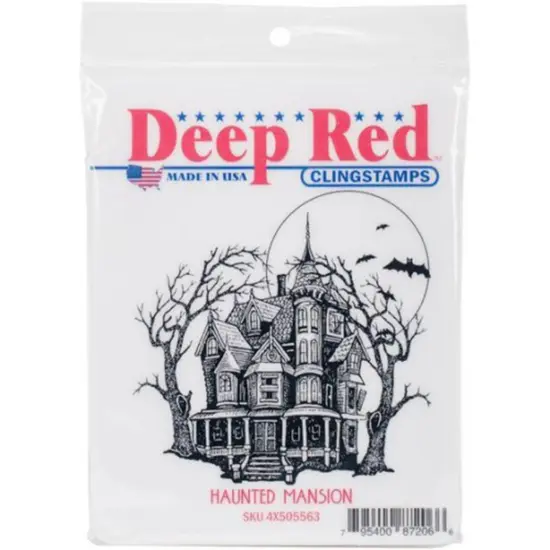 Deep Red Stamps Haunted Mansion Rubber Cling Stamp 3 x 3.1 inches {2}