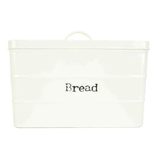 Home Basics Tin Bread Box Ivory {1}