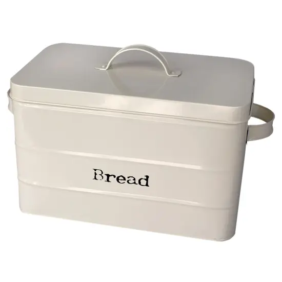 Home Basics Tin Bread Box Ivory {2}
