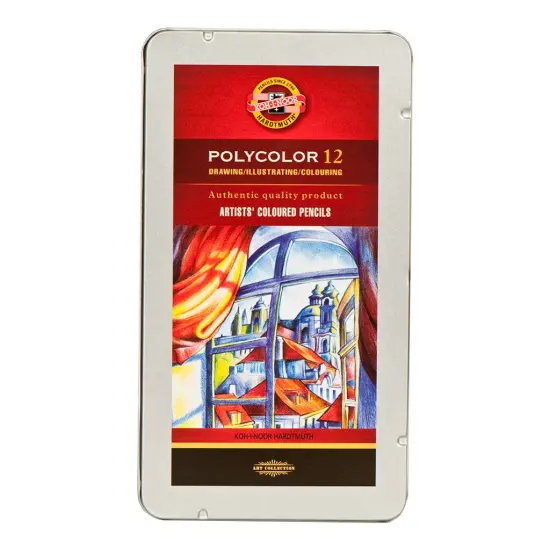 Polycolor Pencil Set, 12 Piece, Assorted Colors in a Tin, Carded {2}