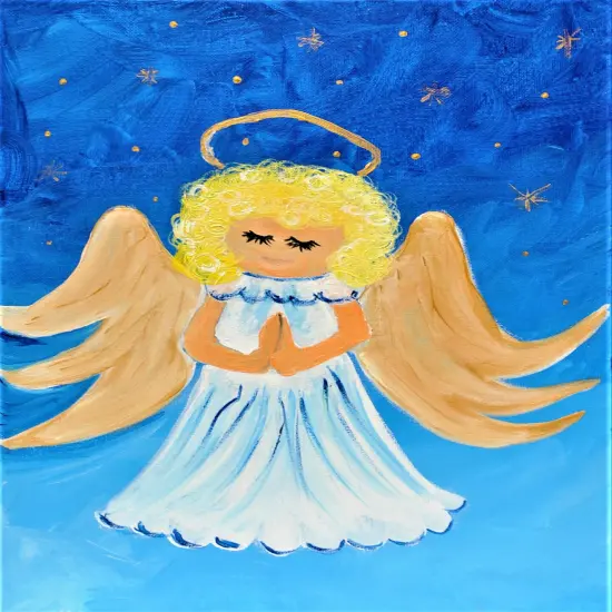 Christmas Paint Kit - Ruby's New Wings Acrylic Painting Kit and Video Lesson, Art Gift Set, DIY Christmas Craft, Paint At Home, Beginner Painting, Paint Party {1}