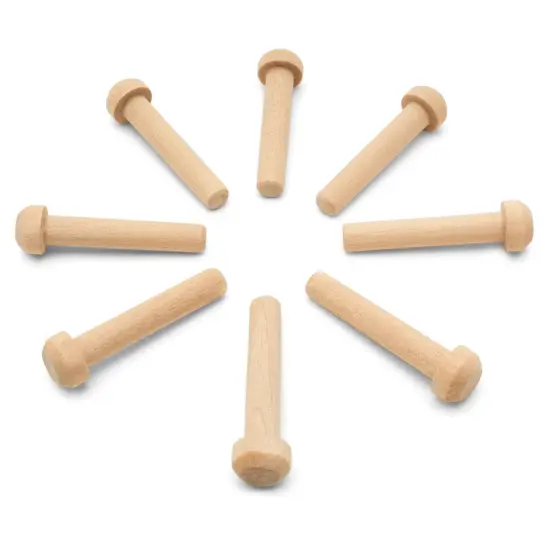 Wood Axle Pegs Multiple Sizes Available, Mini Wood Train Craft Parts for Wood Wheels | Woodpeckers {1}