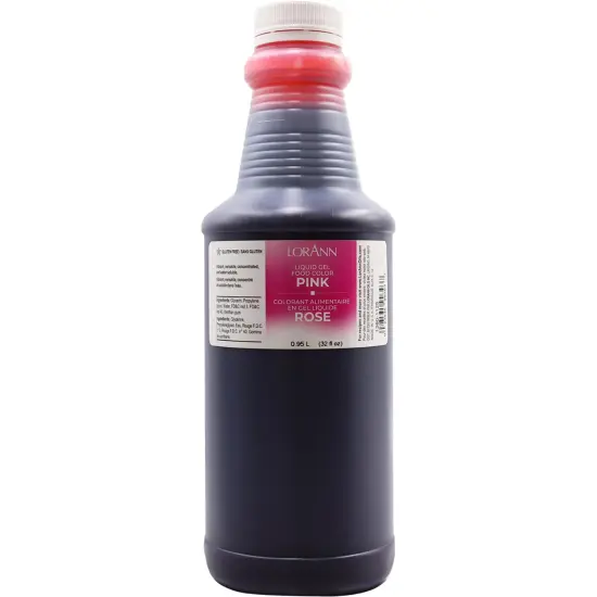 LorAnn Oils Pink Liquid Gel Food Color, 32 ounce {1}
