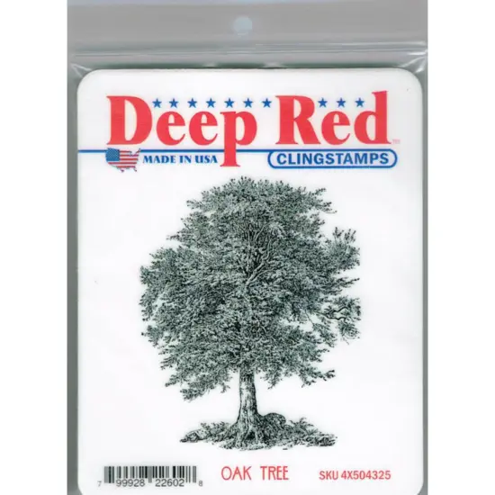 Deep Red Stamps Oak Tree Rubber Cling Stamp 2.75 x 3.25 inches {2}