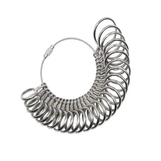 Ring Sizer US 0-13 Metal Finger Sizing Measuring Gauges Half Sizes {4}