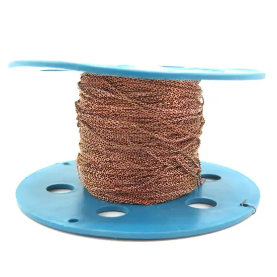 Dainty Gold Plated Faceted Cable Chain (C931) (6') {7}