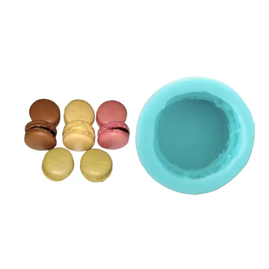 1pc Macaroon Cookie Silicone Mold| Dessert Shape Silicone Mold| Soap| Candle | Mold for Wax| Mold for Resin {3}