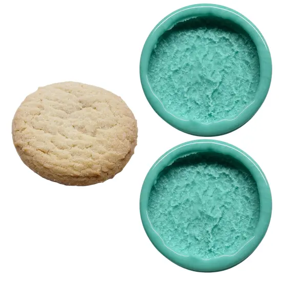 2pc Sugar Cookie Silicone Mold | Realistic Food Shape For Soap Embeds | Candle Embeds | Wax Melts Silicone Mold {1}