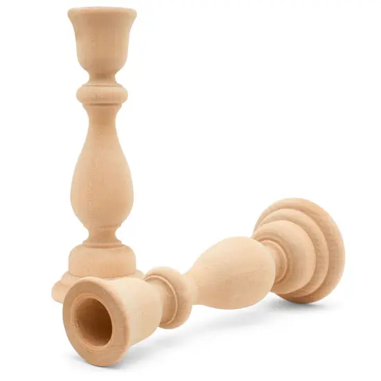 Wooden Candlestick Holders Set Multiple Sizes Available, Unfinished | Woodpeckers {3}