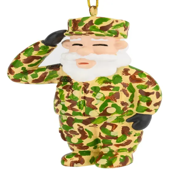 Tree Buddees Saluting Santa Military Christmas Ornaments {3}