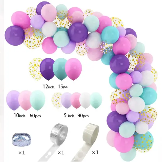 Unicorn Balloon Arch 168Pcs Girls Balloon Garland Kit {3}