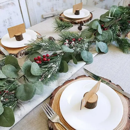 6.5ft Artificial Eucalyptus Garland Dollar Eucalyptus {3}