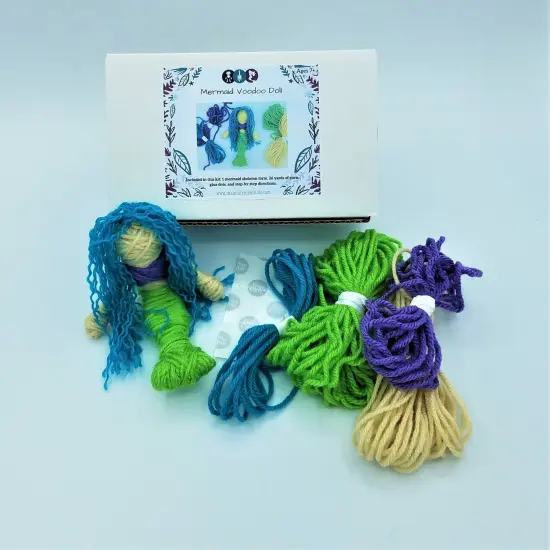 Ink and Trinket Kids DIY Yarn Mermaid Voodoo Doll, Halloween Crafts {2}