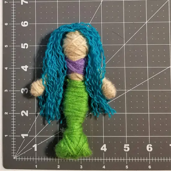 Ink and Trinket Kids DIY Yarn Mermaid Voodoo Doll, Halloween Crafts {3}