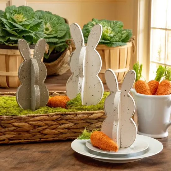 Unfinished Wooden Slotted Standing Bunny Set of 3 {4}