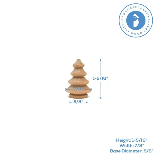 Mini Wooden Christmas Tree, Multiple Sizes Available, Peg People & Small World Play | Woodpeckers {3}