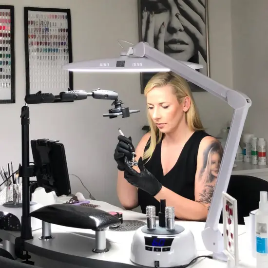 Remarkable Creator Pro+Plus Overhead Phone or Camera Mount with Tablet Holder and Ring Light, Clamp Mount, by Arkon Mounts CLAMPRCB {3}