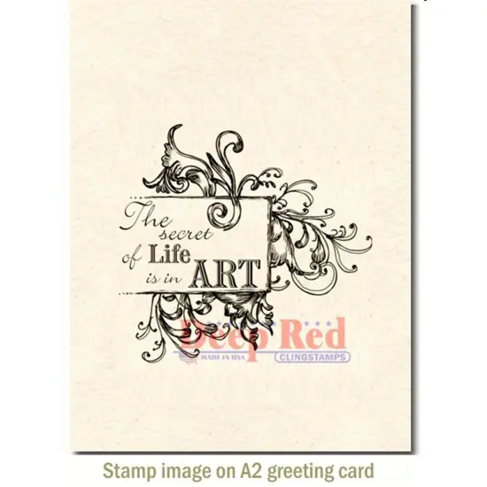 Deep Red Stamps Secret of Life Rubber Cling Stamp 3.1 x 3 inches {3}