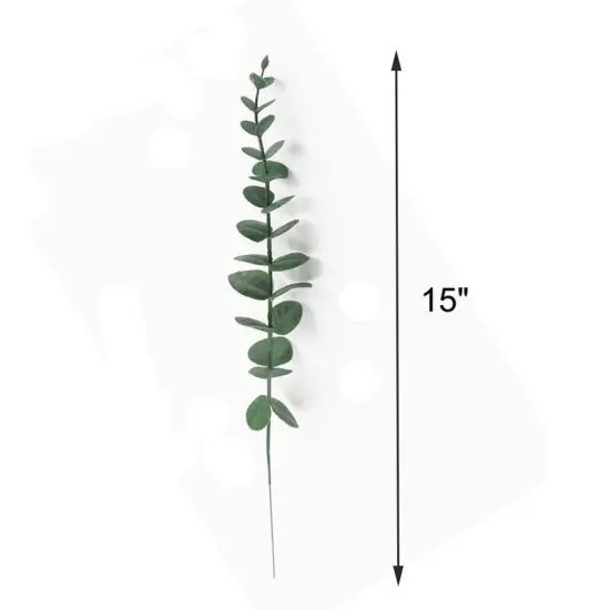 10PCS Artificial Eucalyptus Greenery Real Touch Faux Eucalyptus Stem {4}
