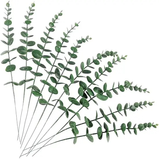 10PCS Artificial Eucalyptus Greenery Real Touch Faux Eucalyptus Stem {1}