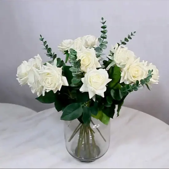 10PCS Artificial Eucalyptus Greenery Real Touch Faux Eucalyptus Stem {5}