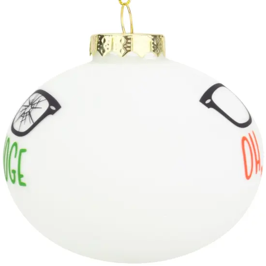 Oh Fudge Funny Glass Christmas Ornament {4}