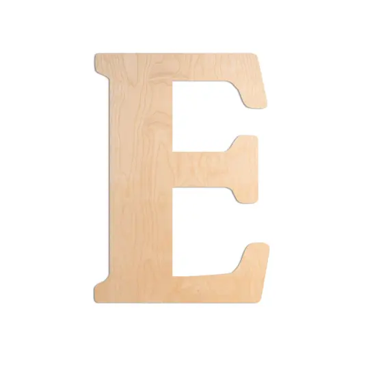 23 In. Letter E, Unfinished Vintage Wood Letter (E) {1}