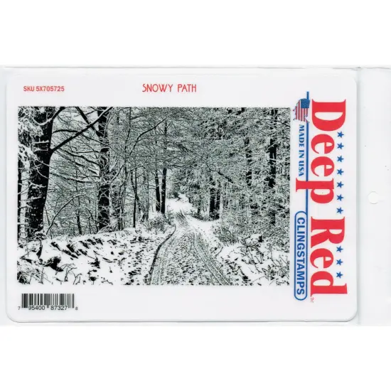 Deep Red Stamps Snowy Path Rubber Cling Stamp 5.7 x 3.7 inches {2}