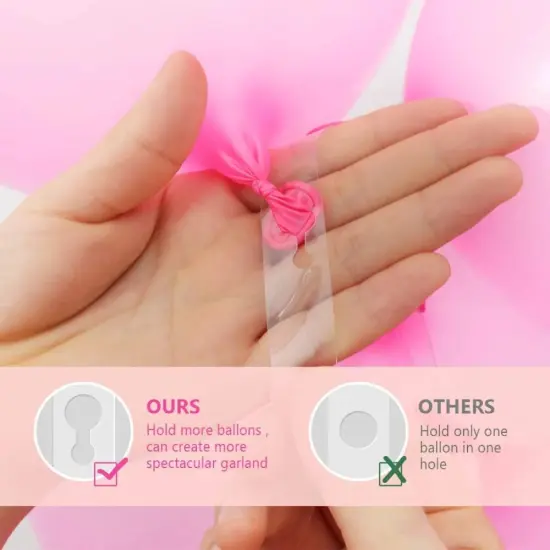 Balloon Chain Decorating Tape Strip for Ballons Garland Arch Kit Birthday Party Decoration, Double-holes {4}