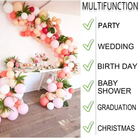 Balloon Chain Decorating Tape Strip for Ballons Garland Arch Kit Birthday Party Decoration, Double-holes {5}