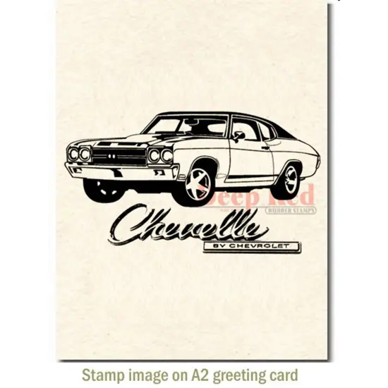 Deep Red Stamps Chevelle Rubber Cling Stamp 4 x 2.25 inches {3}