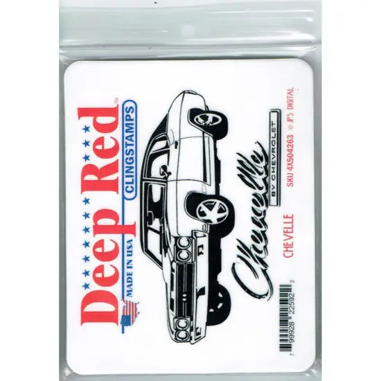 Deep Red Stamps Chevelle Rubber Cling Stamp 4 x 2.25 inches {2}