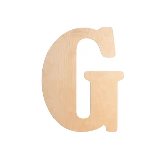 23 In. Letter G, Unfinished Vintage Wood Letter (G) {1}