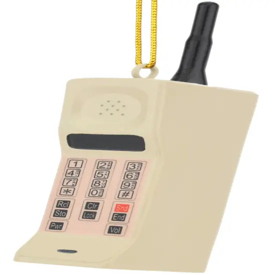 80's Cell Phone Resin Christmas Ornament {5}