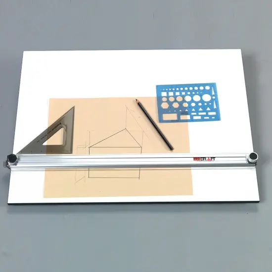 Pro-Draft Parallel Straightedge Board w/Easy-Fold Legs, White, 24" x 36" {1}