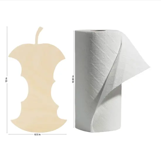 Apple Core Wood Cutout 12"x6-1/2", Unfinished Autumn Decor/Craft | Woodpeckers {3}