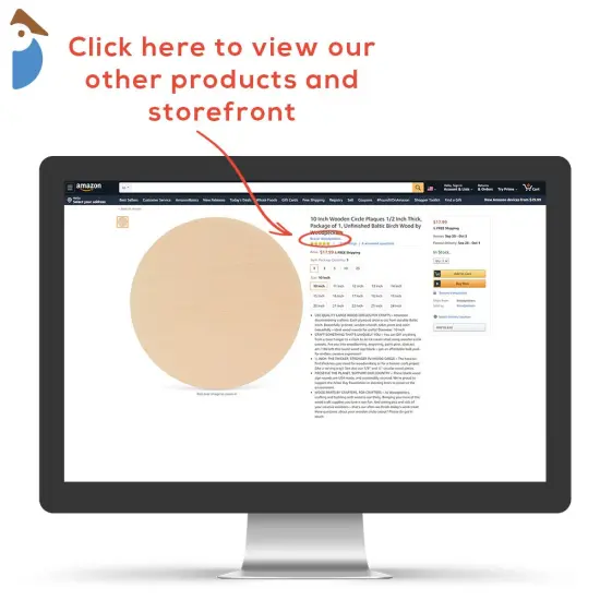 Wood Circles 13 inch, 3 Thicknesses, Unfinished Birch Sign Plaques | Woodpeckers {5}