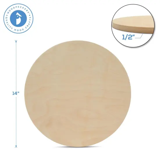 Wood Circles 14 inch, 3 Thicknesses, Unfinished Birch Sign Plaques | Woodpeckers {7}