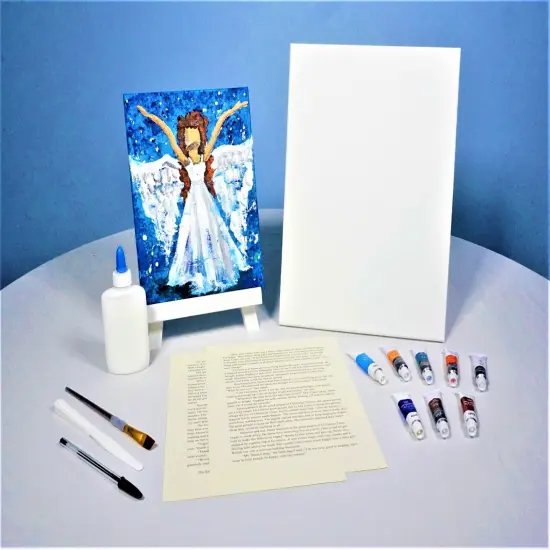 Paint Kit - The Angel Mixed Media Painting Kit & Video Lesson, Art Gift Set, DIY Craft, Beginner Painting, Paint At Home, Paint Party {2}