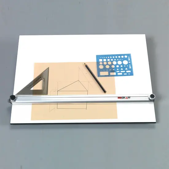 Pro-Draft Parallel Straightedge Board w/Easy-Fold Legs, White, 23" x 31" {1}