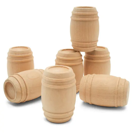 Wood Pickle Barrel 1-5/8 inch for Miniature Scale Model, Toy Train| Woodpeckers {1}